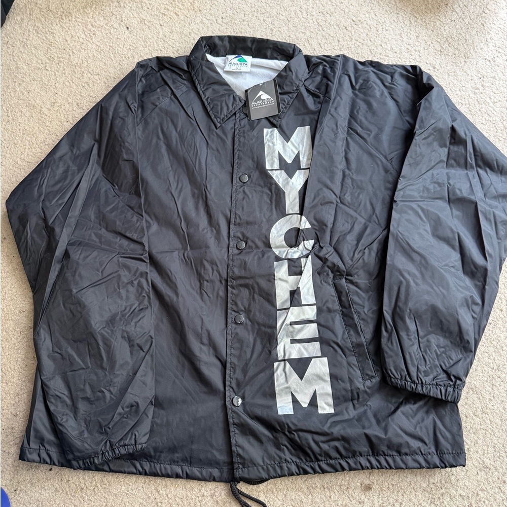MCR, My Chemical Romance Augusta Sportswear Black Windbreaker XL NWT Danger Days